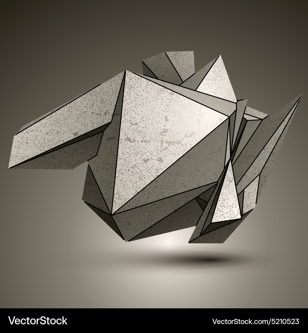 Asymmetric technical zink object contrast vector image