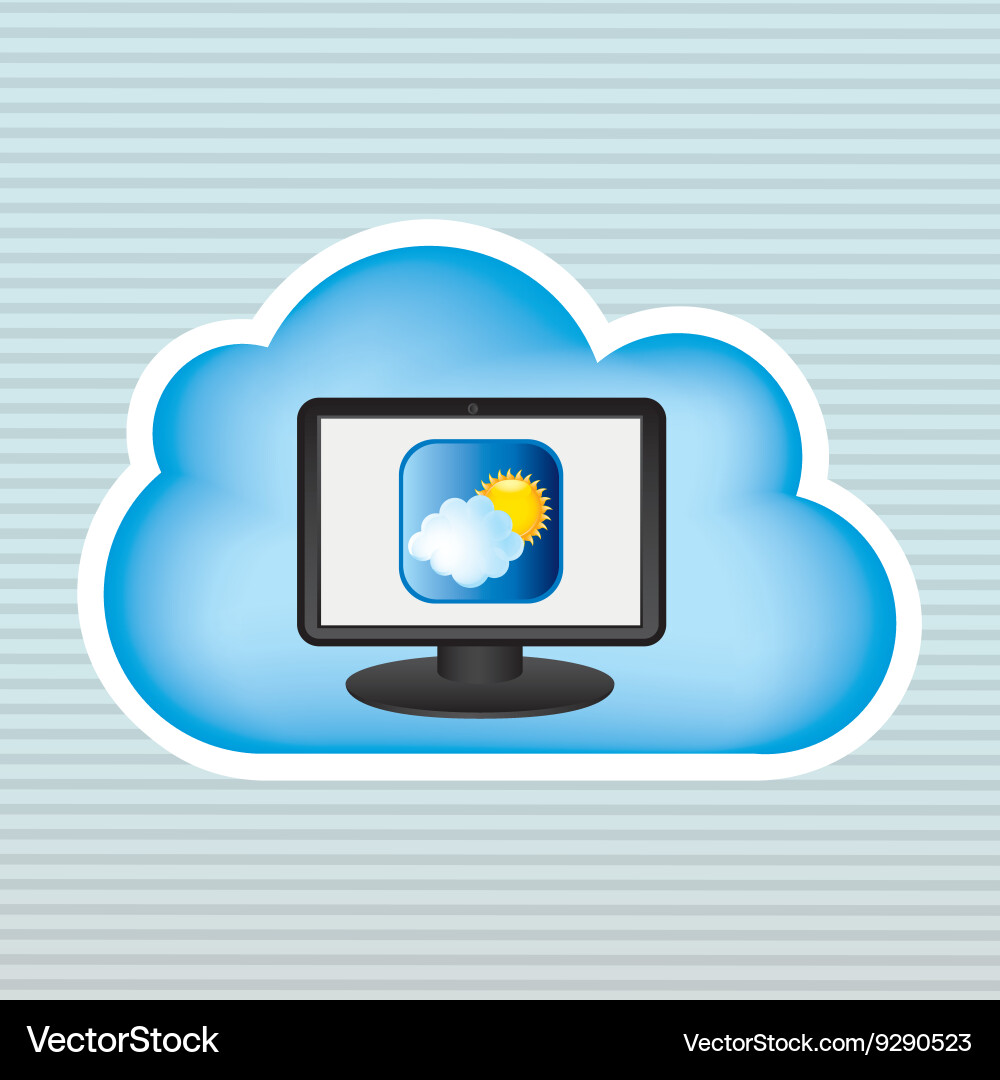 Cloud computing design Vector Image