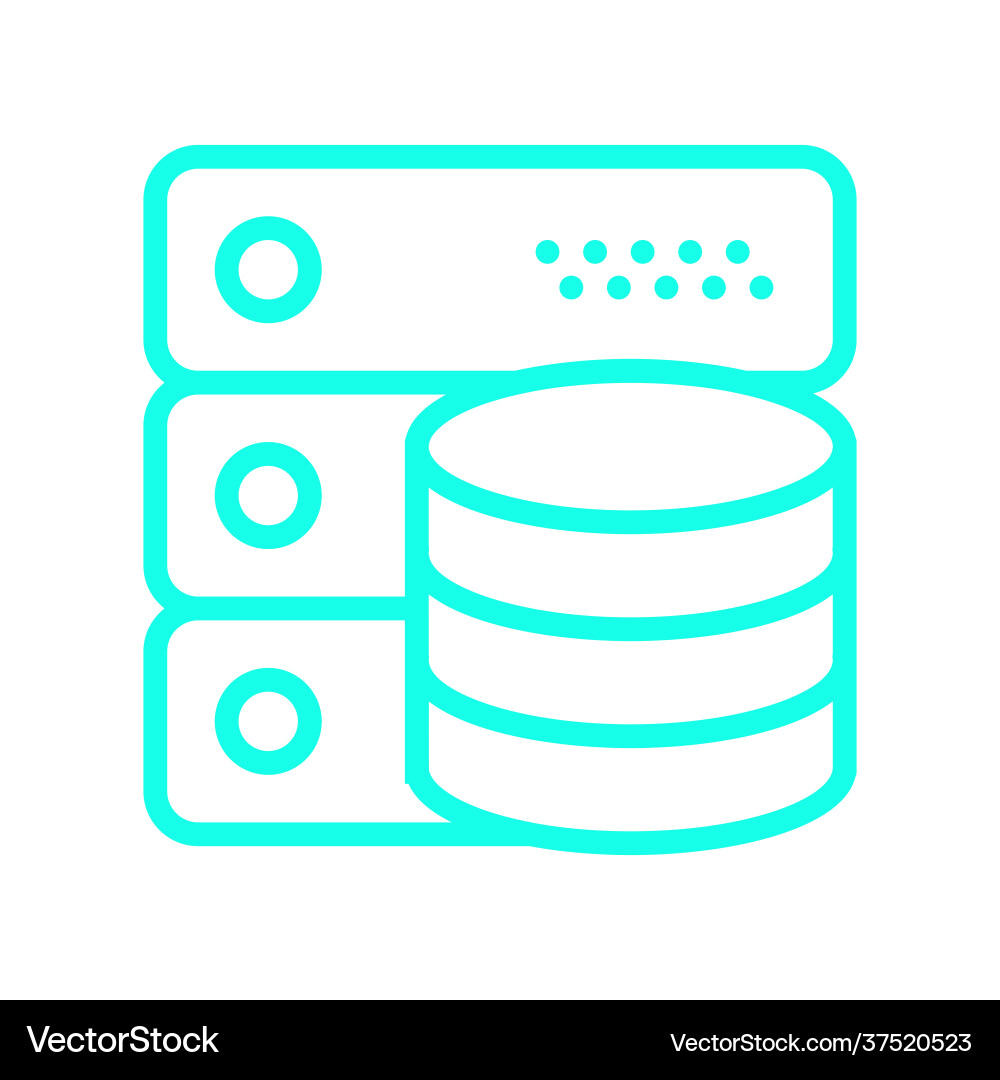 Database icon design Database icon design vector image