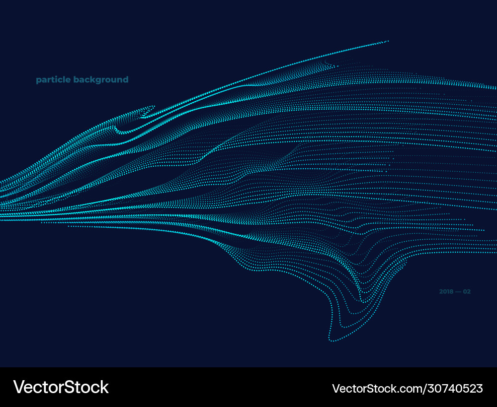 Dynamic Particle Dotted Background vector image
