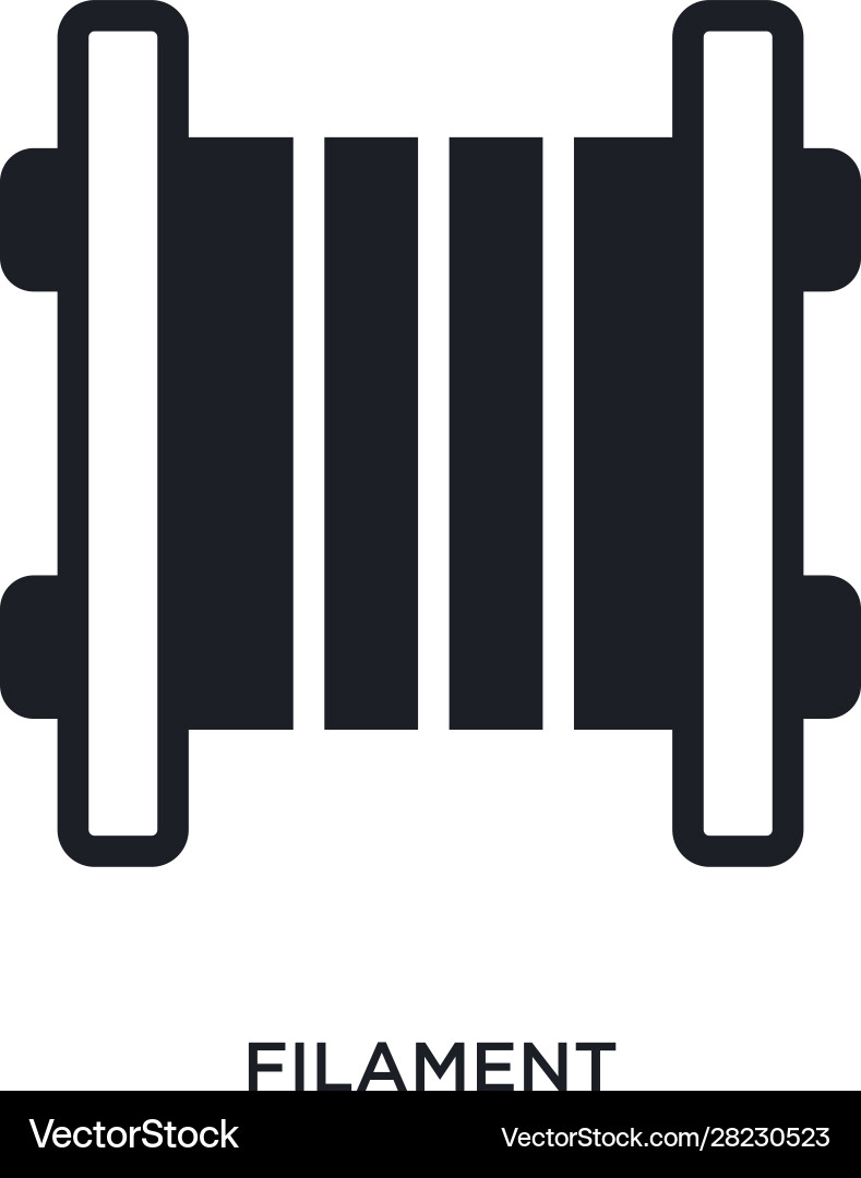 Filament isolated icon simple element from vector image