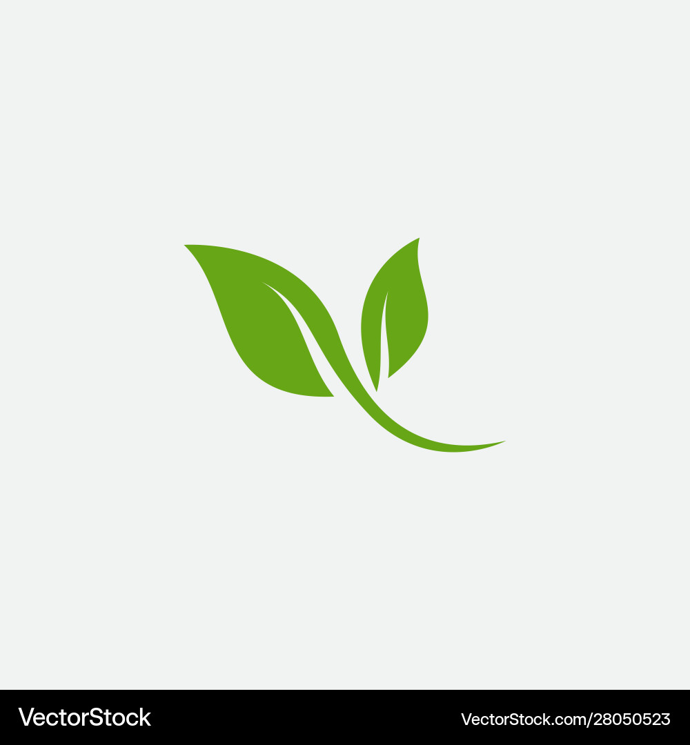 Flat leaves icons leaf Royalty Free Vector Image