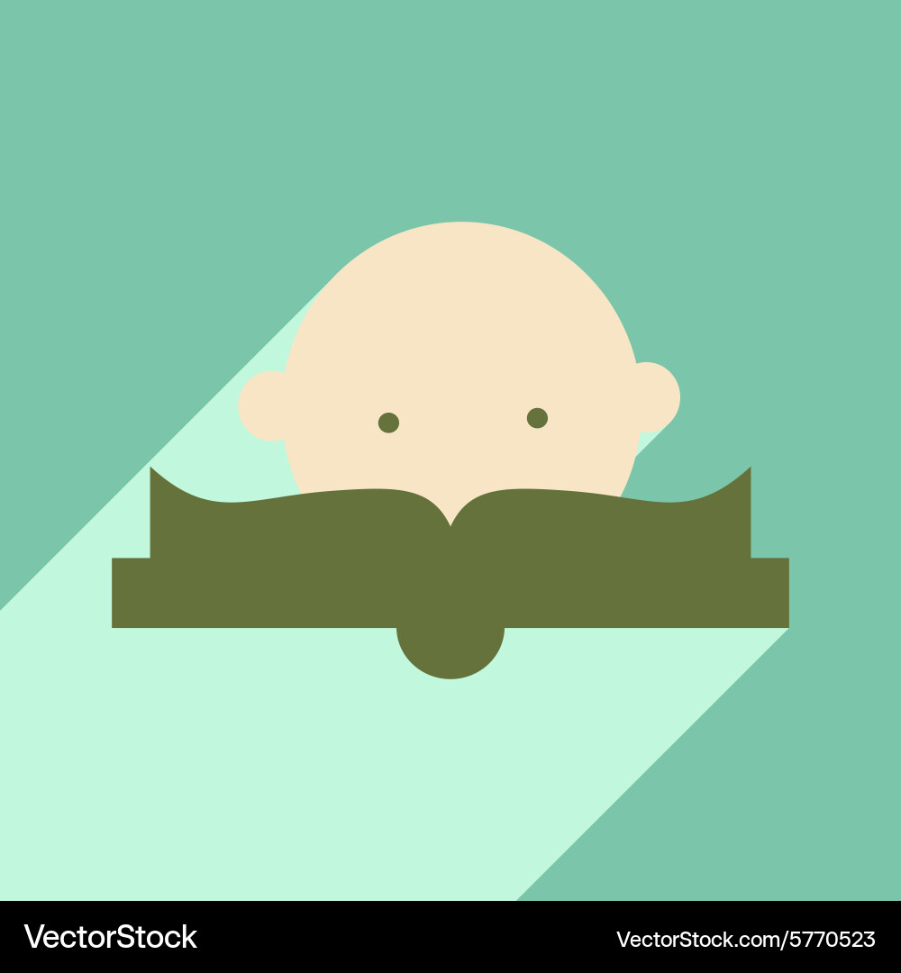 Flat with shadow icon and mobile application vector image
