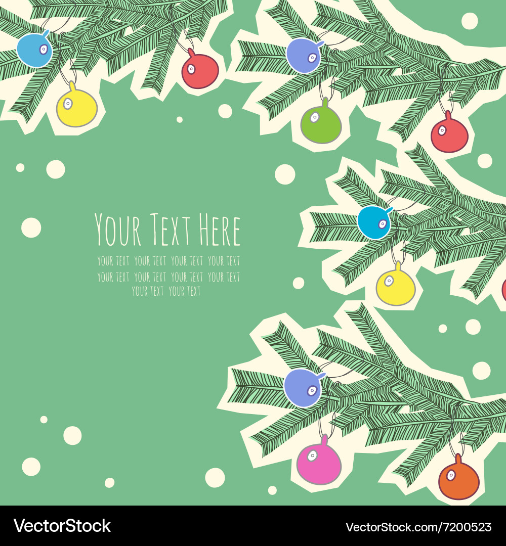 Frame for text with fir branches vector image