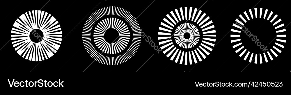 Geometric circle element with dashed lines Geometric circle element with dashed lines vector image