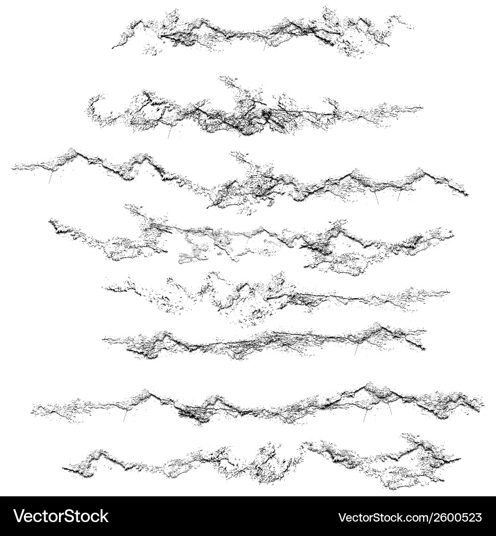 Grunge Scratch Texture Set vector image