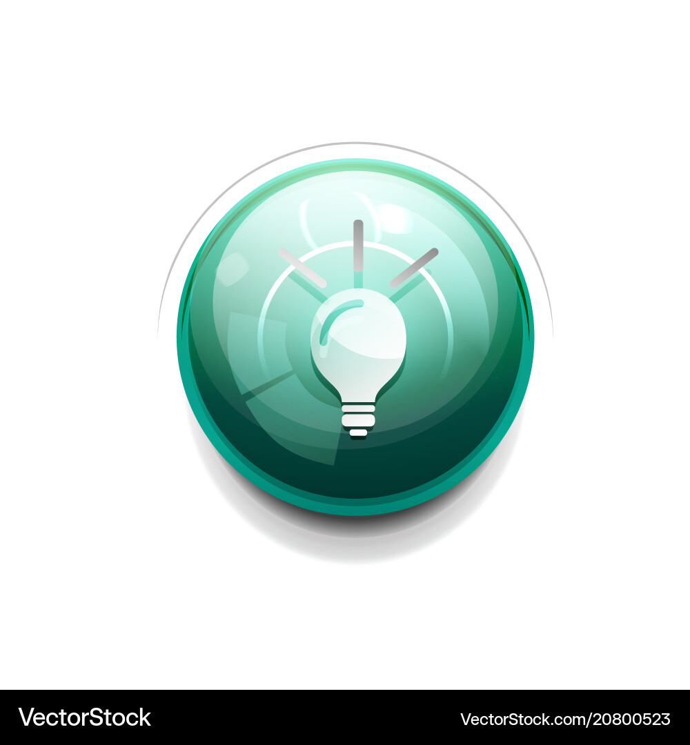 Light bulb new idea concept web button Light bulb new idea concept web button vector image