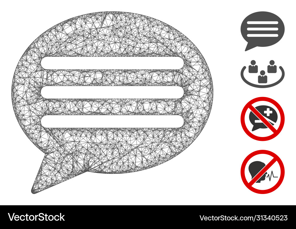 Message cloud web mesh Message cloud web mesh vector image