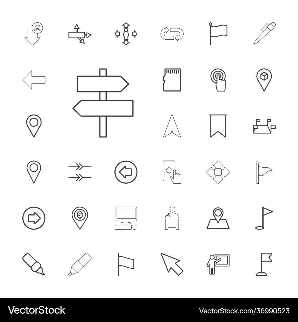 Pointer icons Vector Image