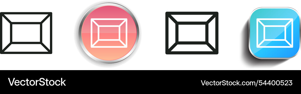 Rahmen-Icon dünne lineare regelmäßige und Schaltfläche Stil Rahmen-Icon dünne lineare regelmäßige und Schaltfläche Stil vektorbild