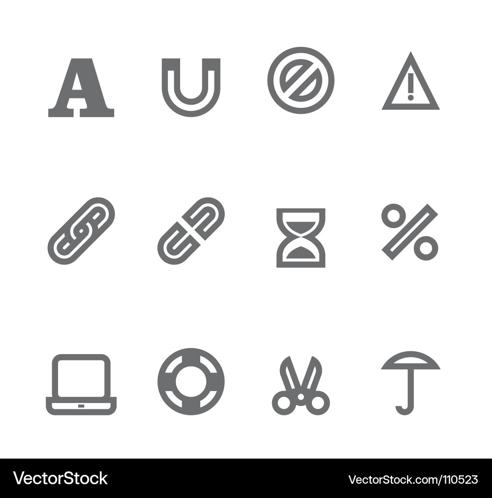 Sammlung von einfachen Icons Vektorbild