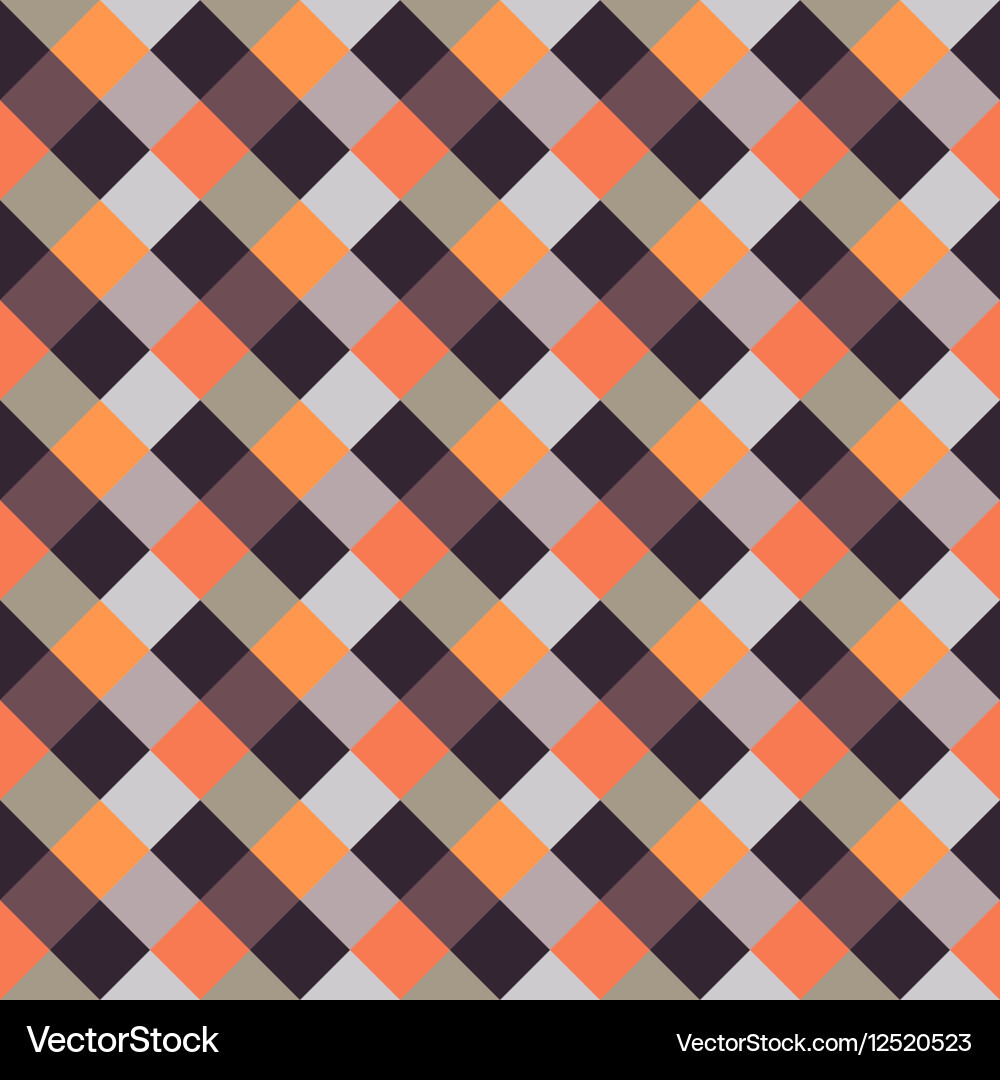 Seamless geometric checked pattern diagonal Vector Image