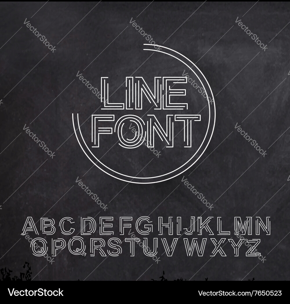 Set of alphabet text design vector image