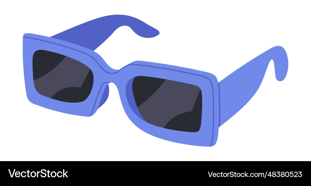 Square fashion sunglasses hand drawn sunnies Square fashion sunglasses hand drawn sunnies vector image