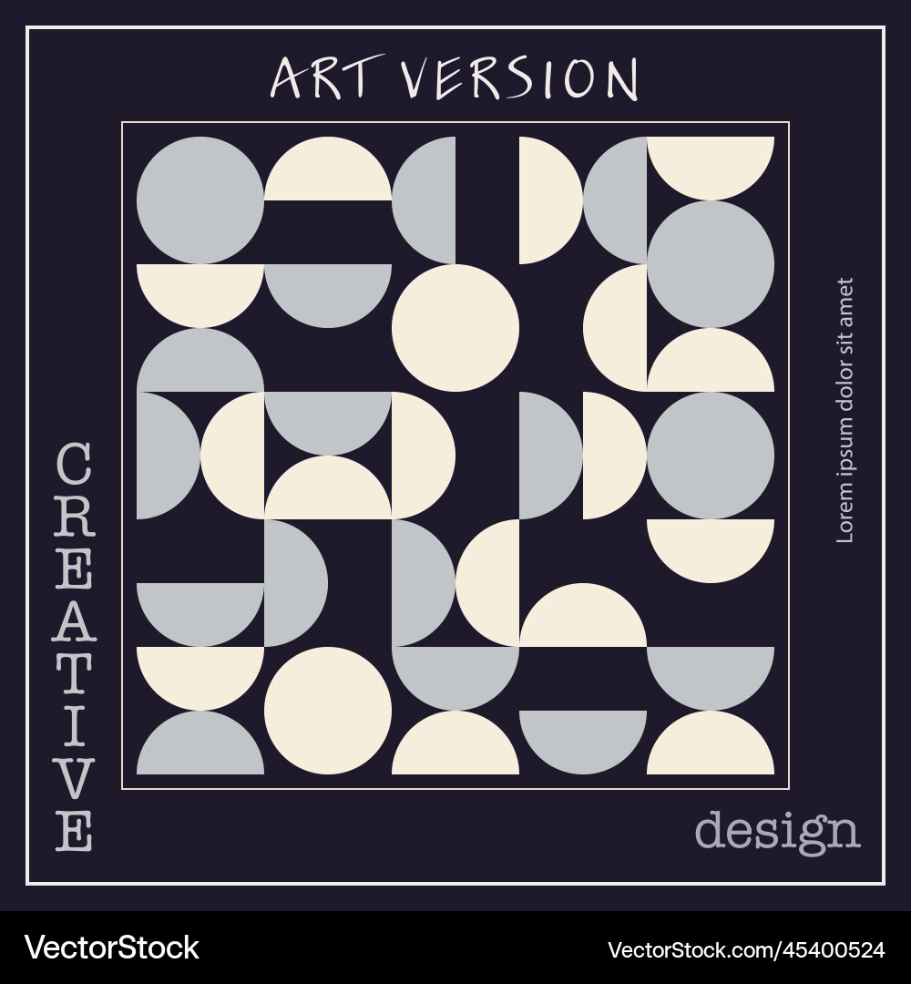 A pattern of circles and semicircles Vector Image