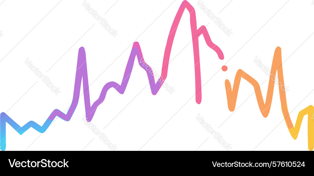 Abstract brain with wave patterns vector image