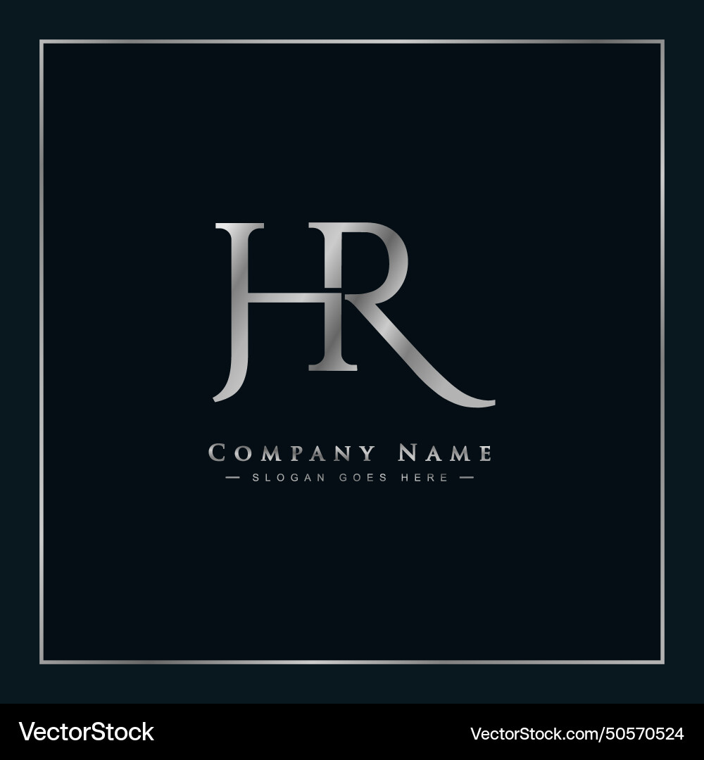 Abstract letter hr logo - initial monogram Vector Image