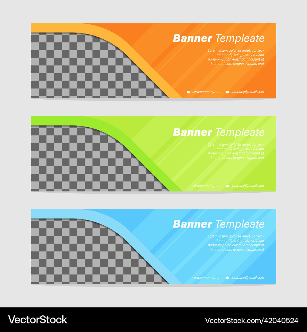 Abstract modern web banner header design template Vector Image