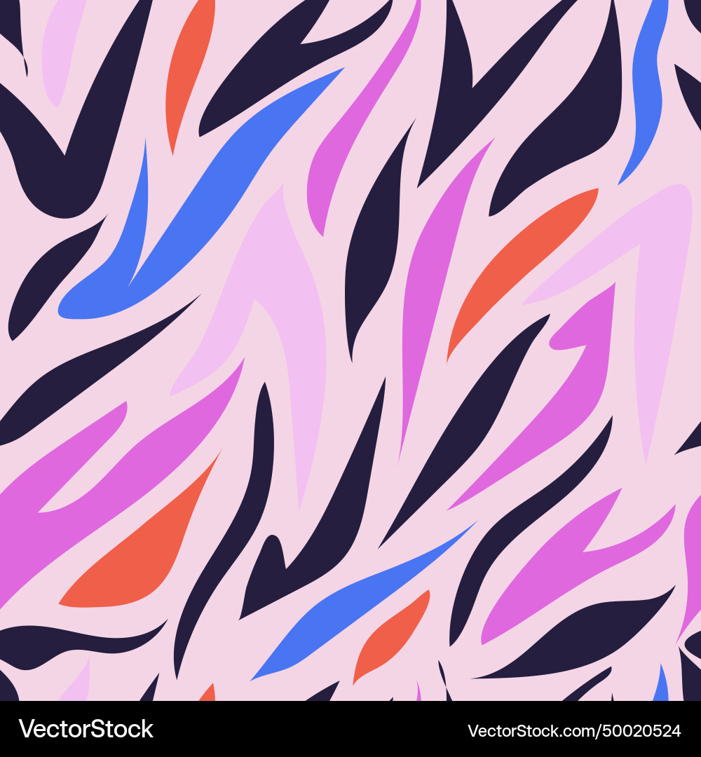 Abstract multicolored zebra stripes form pattern Abstract multicolored zebra stripes form pattern vector image