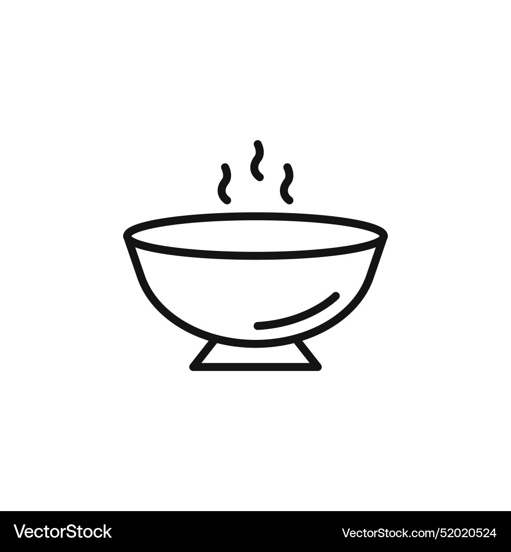 Bowl icon outline collection in black Royalty Free Vector