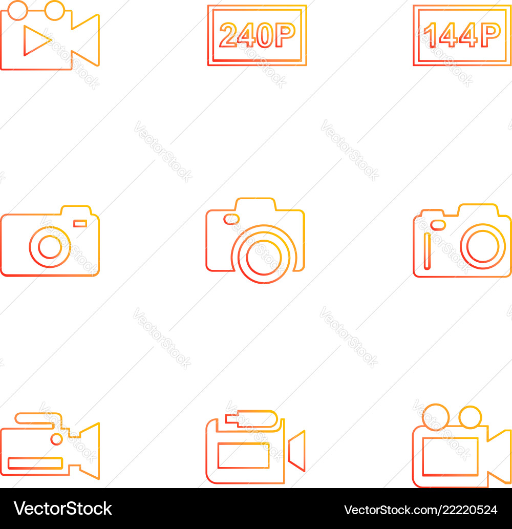 Camera recorder capture click photography Vector Image