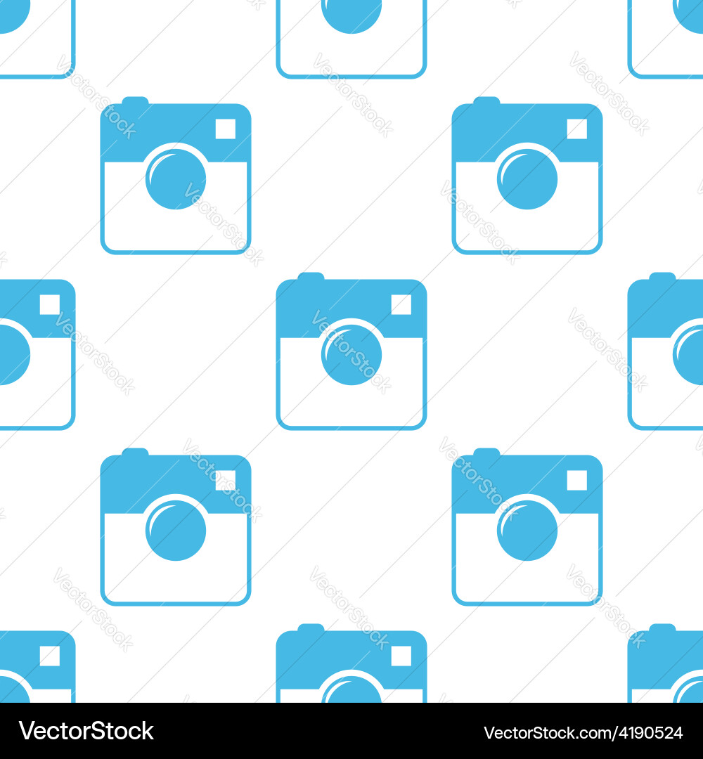 Camera seamless pattern vector image