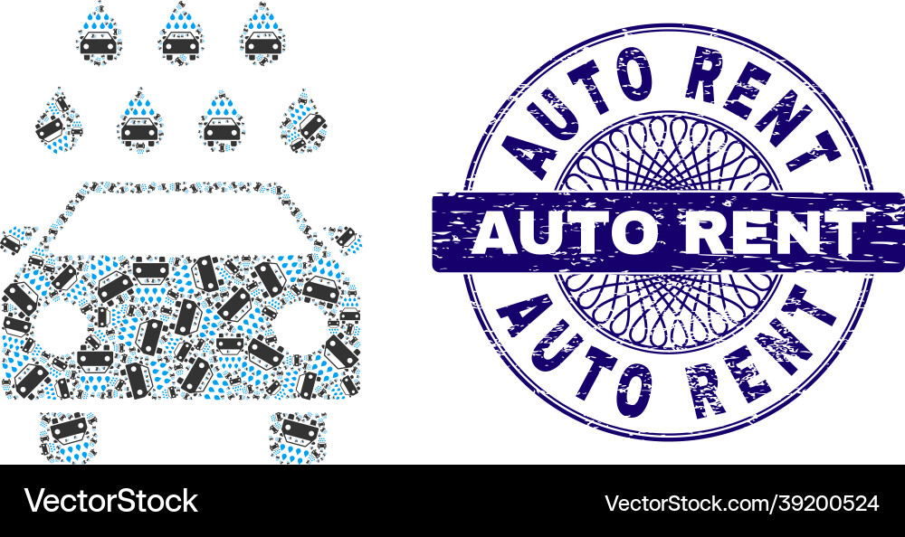 Car shower recursion composition Car shower recursion composition Vector Image