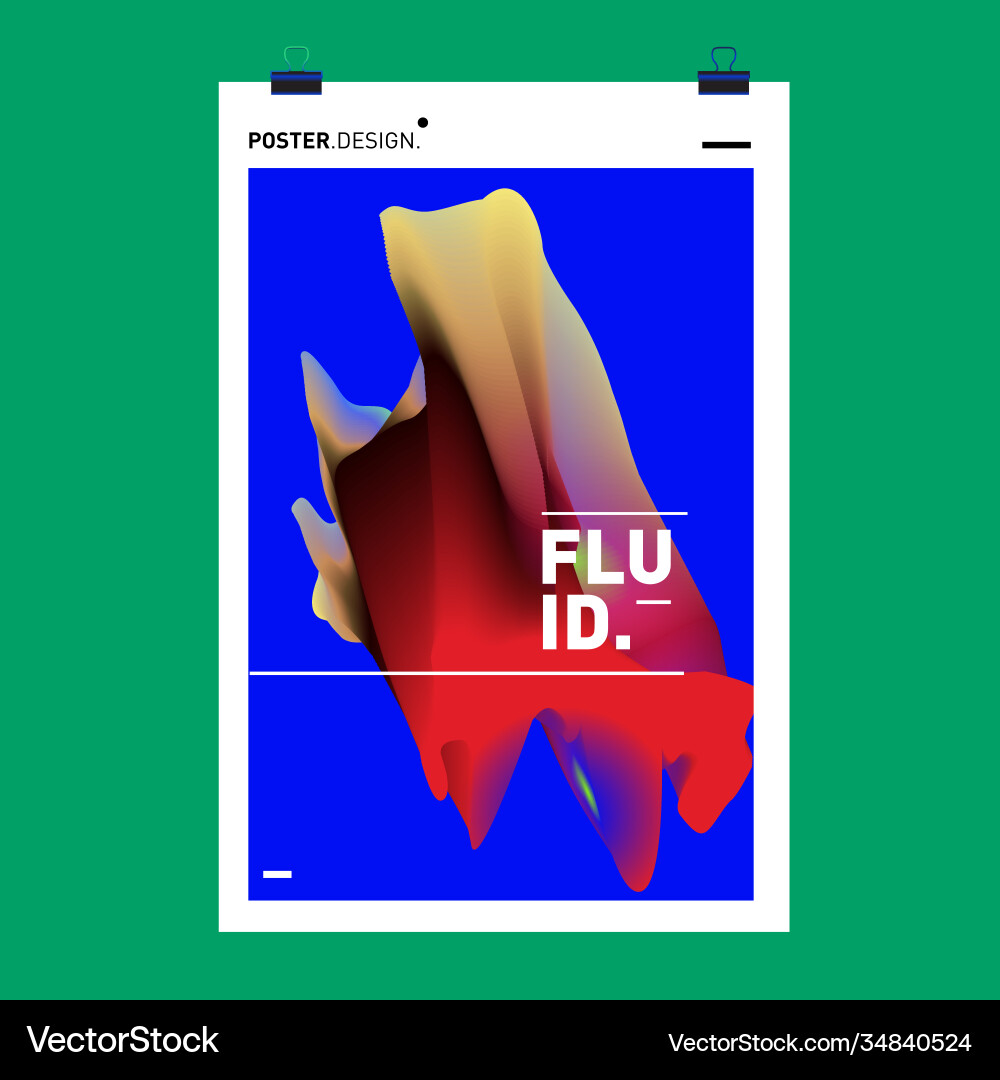 Colorful abstract fluid gradient pattern vector image