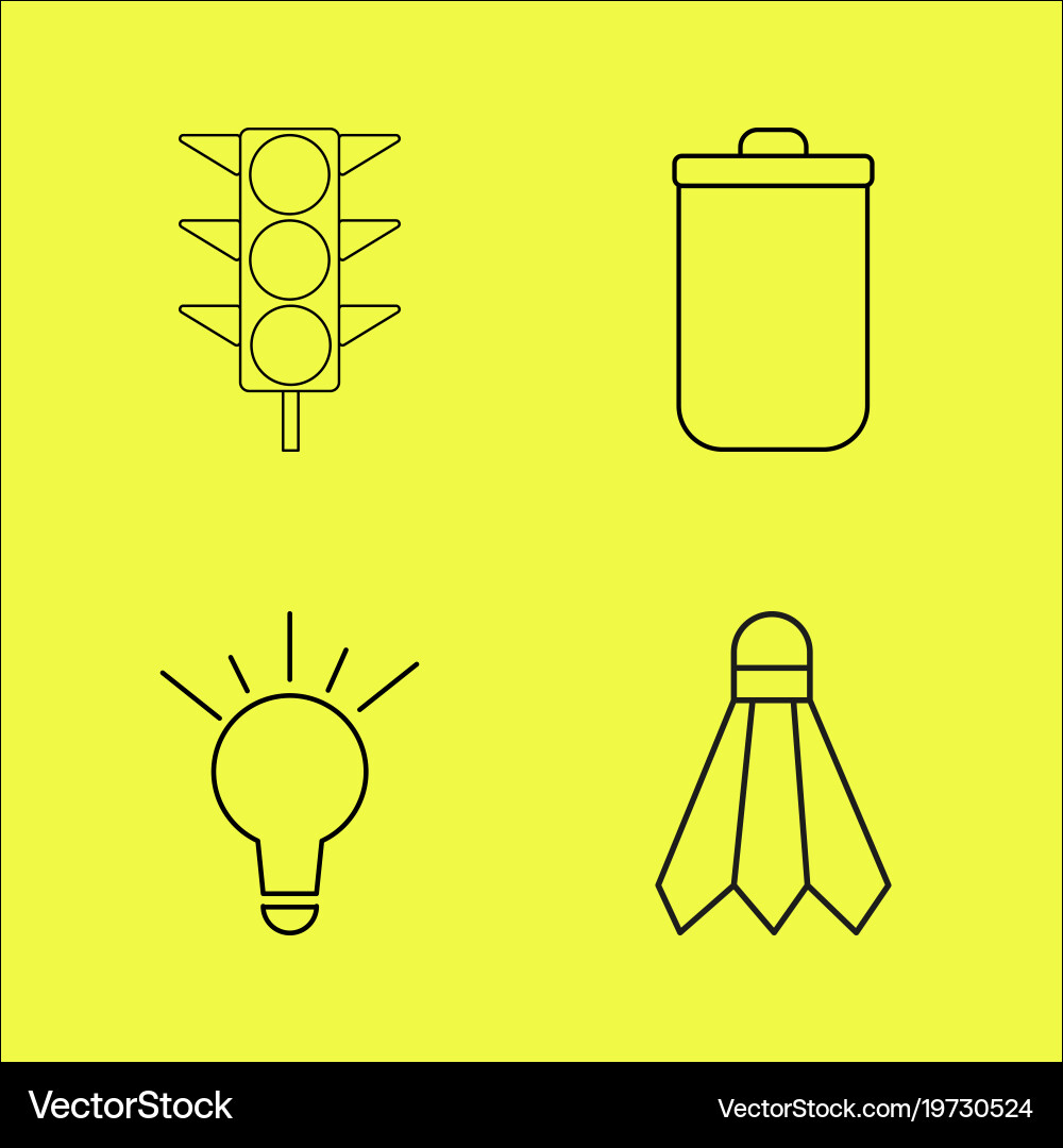 Essential linear icon set Vector Image