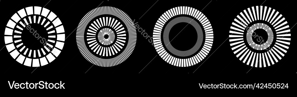 Geometric circle element with dashed lines Geometric circle element with dashed lines vector image