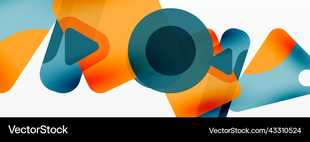 Line triangle square and circle primitive Line triangle square and circle primitive vector image