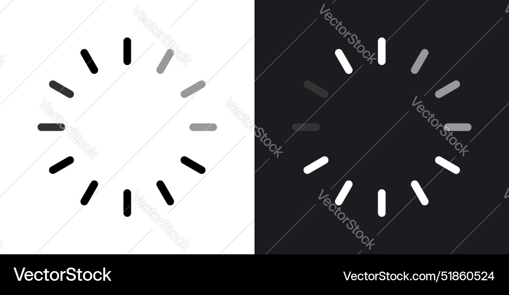 Loading liner and solid icon set in black color vector image