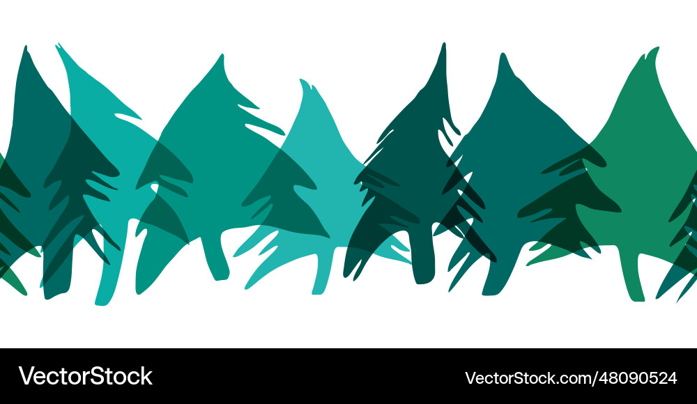 Minimalistic seamless pattern with hand drawn fir Vector Image
