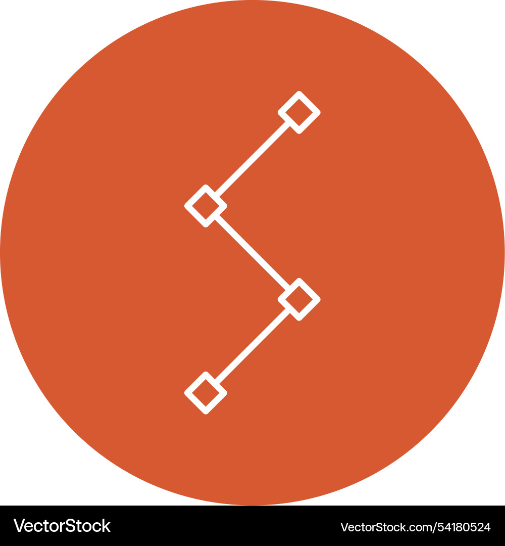 Path line circle icon Vector Image