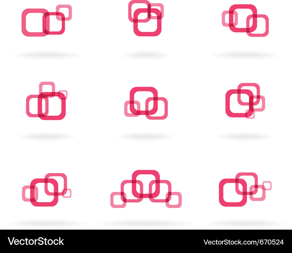 Red design elements Vector Image