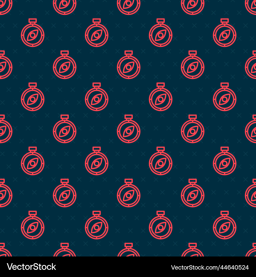 Red line compass icon isolated seamless pattern Red line compass icon isolated seamless pattern Vector Image