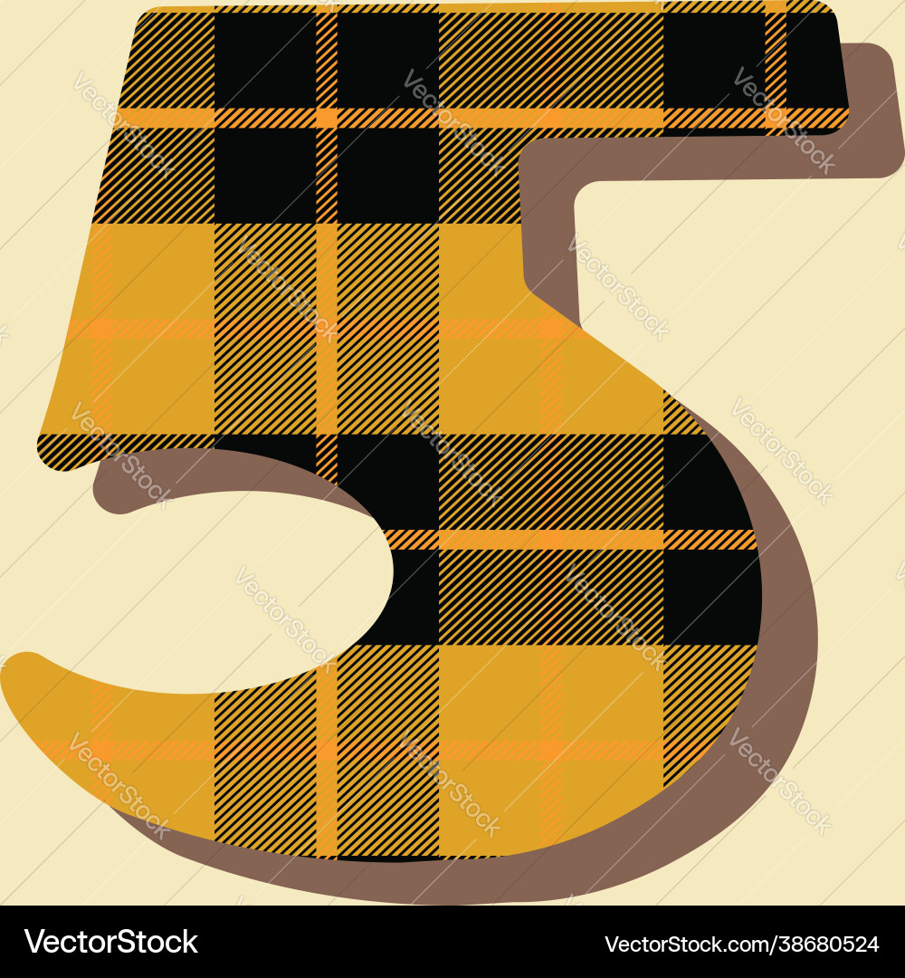 Retro number five seamless repeat pattern Retro number five seamless repeat pattern Vector Image