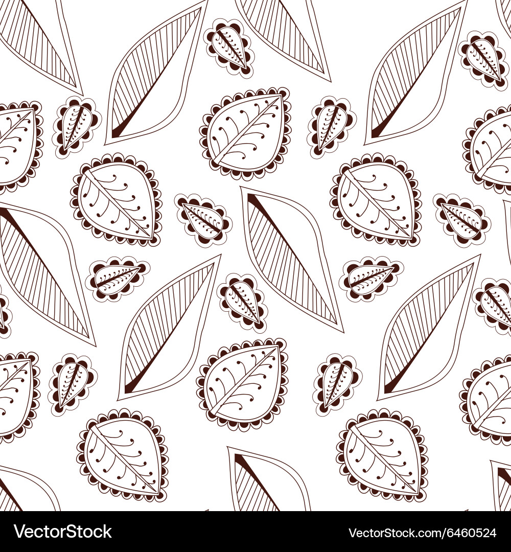 Seamless pattern with abstract leaf Vector Image