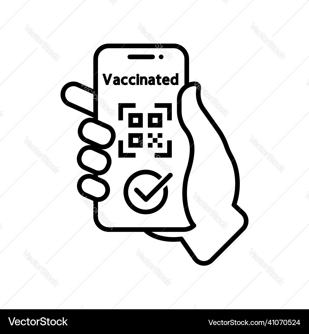 Vaccination passport for covid-19 displayed Vaccination passport for covid-19 displayed vector image