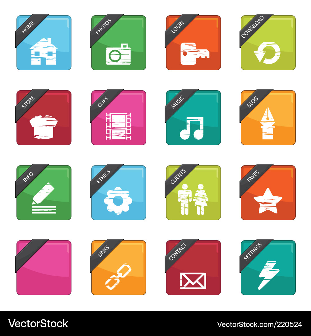 Web button badges vector image