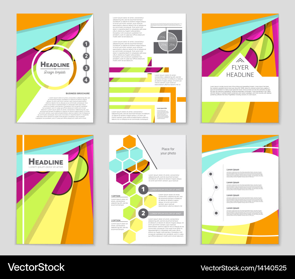 Abstract layout background set for art Vector Image