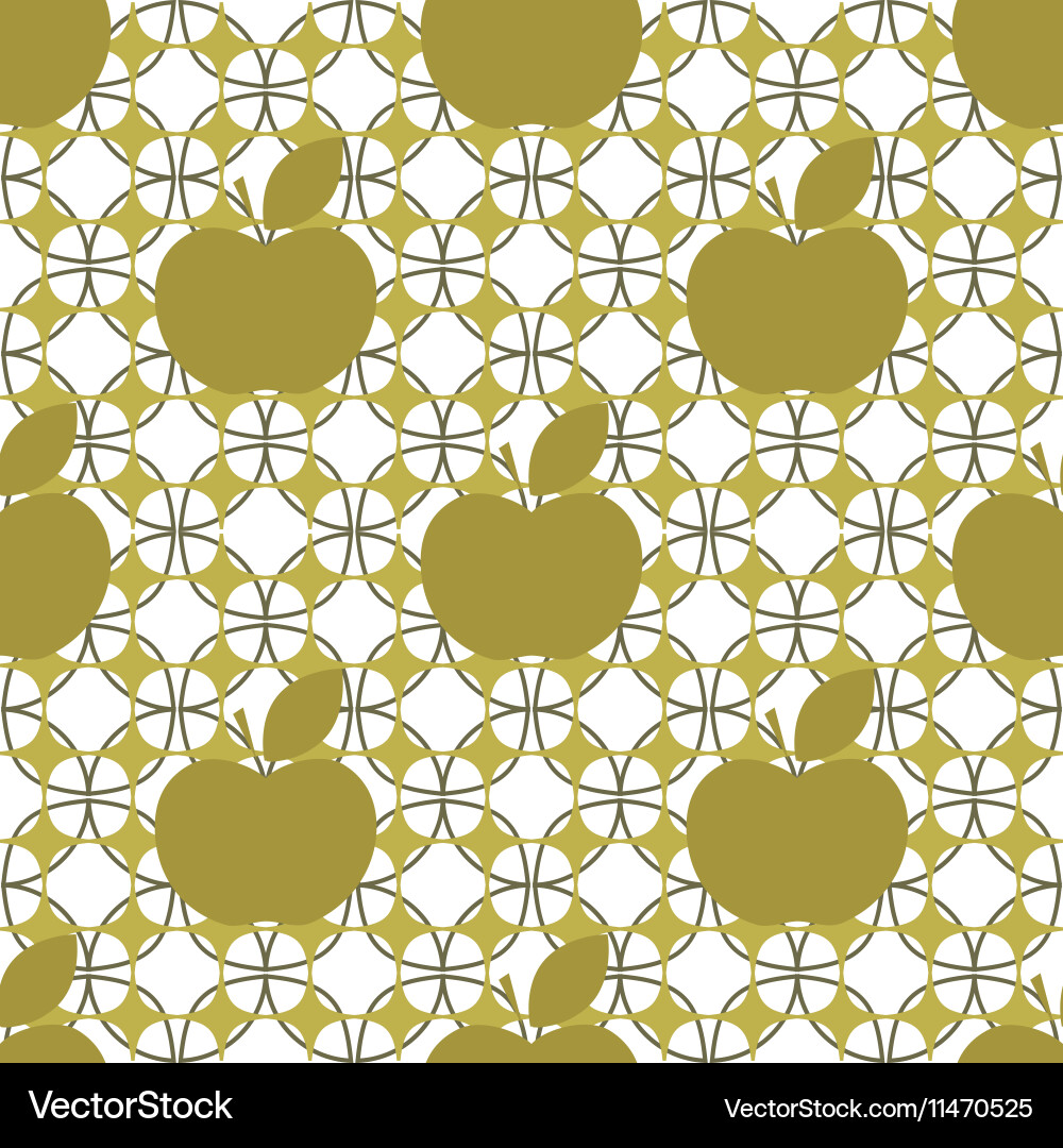 Apple Pattern - Seamless Repeat vector image
