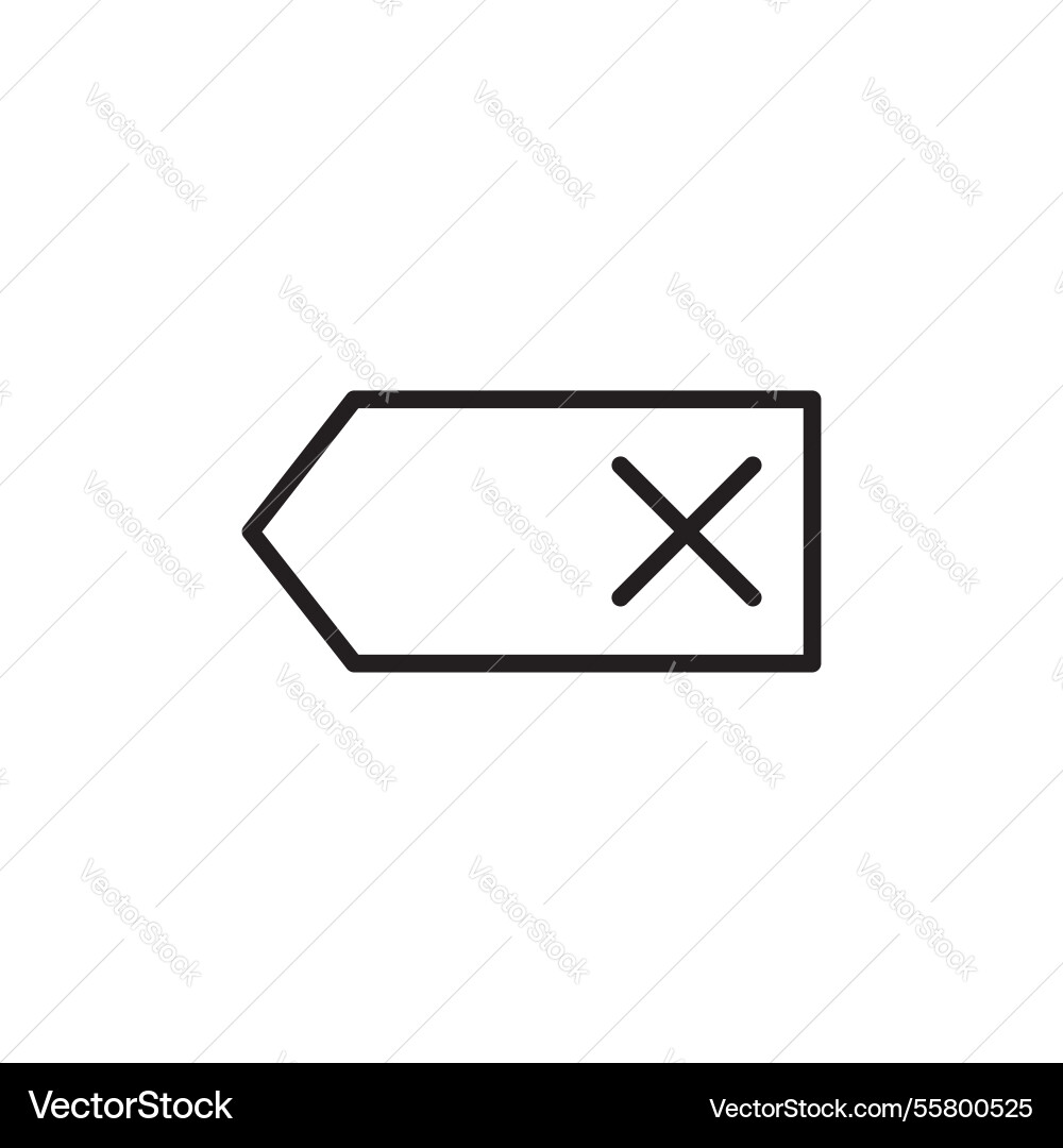 Backspace icon delete button Backspace icon delete button vector image