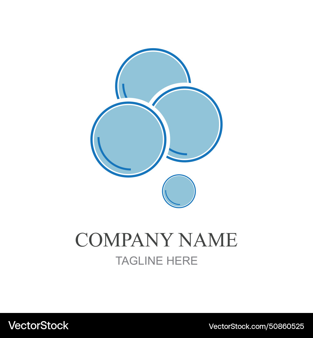 Bubbles icon element design template web Vector Image