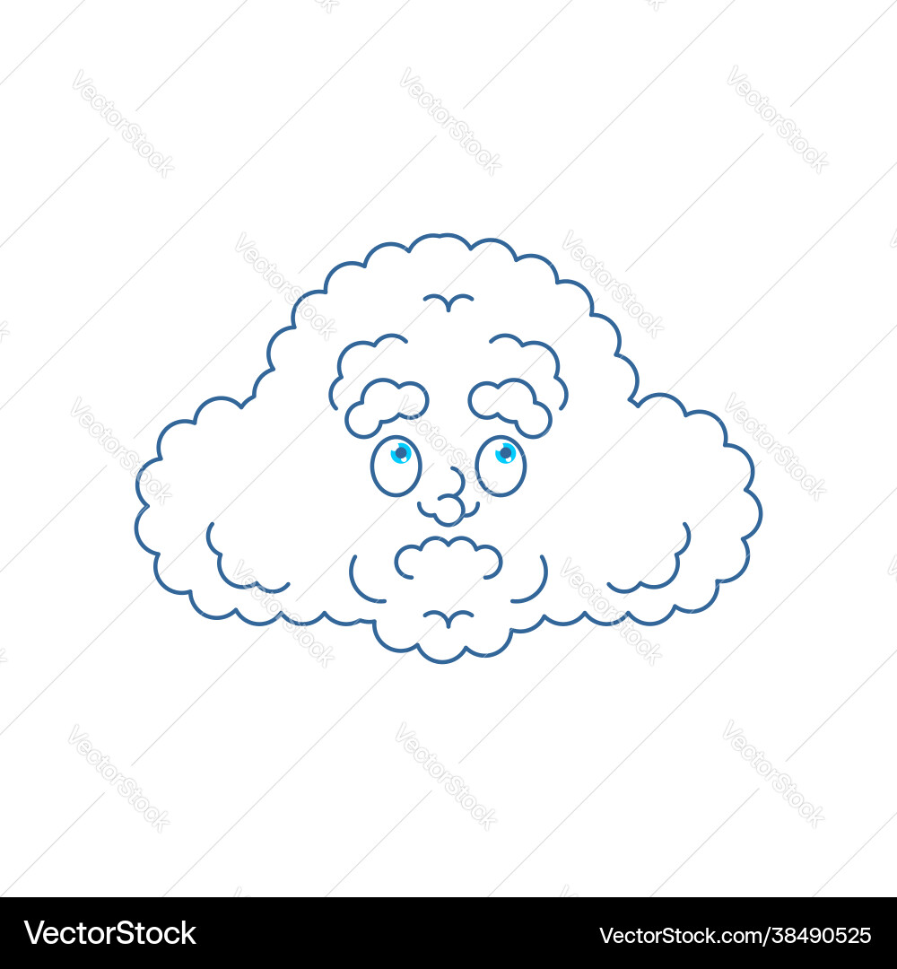 Cloud confused oops perplexed emotions vector image