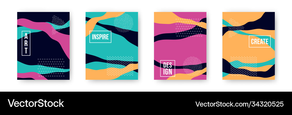 Colorful set with abstract pattern cartoon Colorful set with abstract pattern cartoon vector image