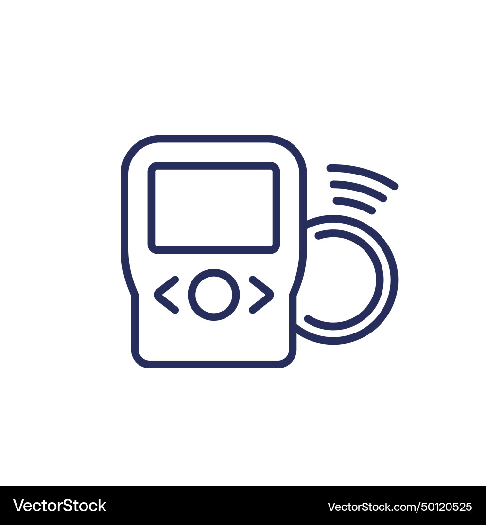 Continuous glucose monitoring line icon Vector Image