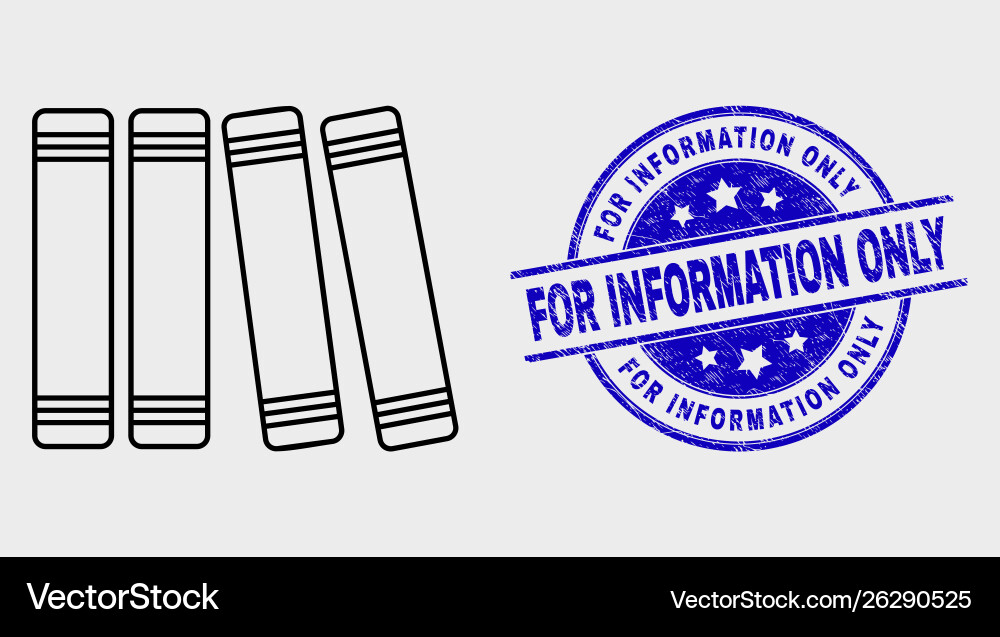 Contour books icon and distress Contour books icon and distress vector image