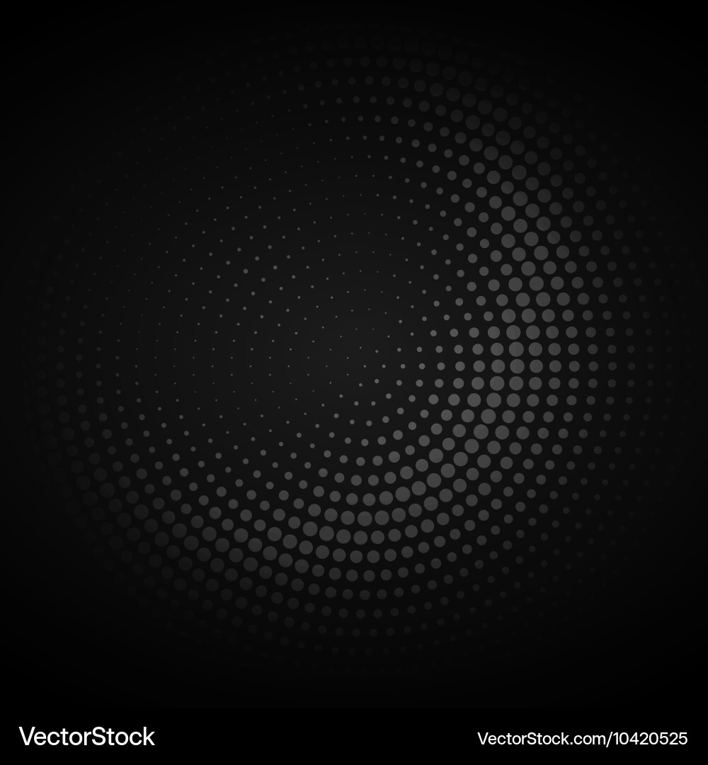 Dark Circular Halftone Pattern vector image