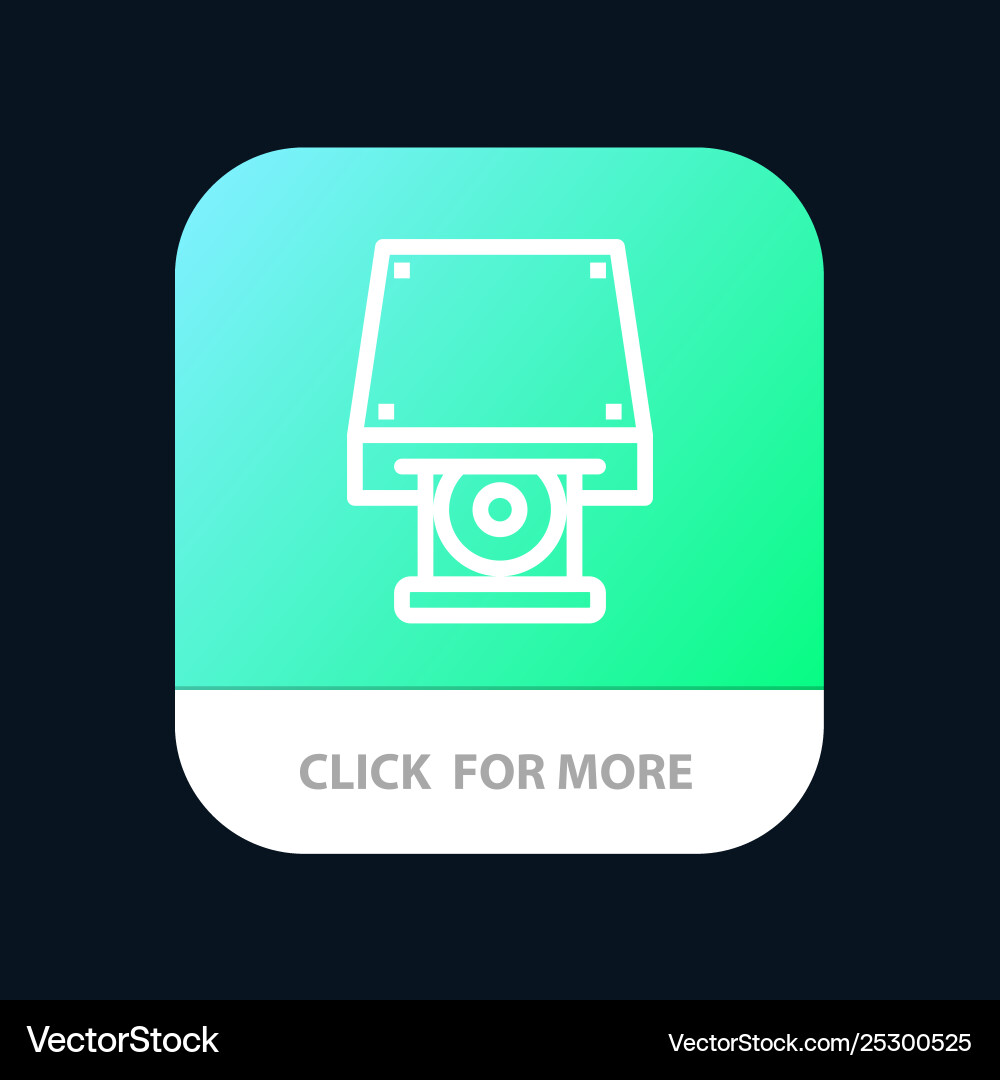 Dvd cdrom data storage disk rom mobile app button Vector Image